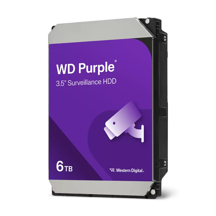 Disco duro WD Purple de 6TB SATA 3.5" para videovigilancia