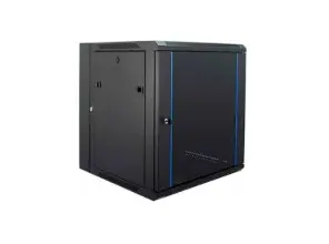 Gabinete de pared MZH de doble sección Ancho 600 - Profundidad 600 - 6U, puerta de vidrio templado, 3 cerraduras  Marca Iflux