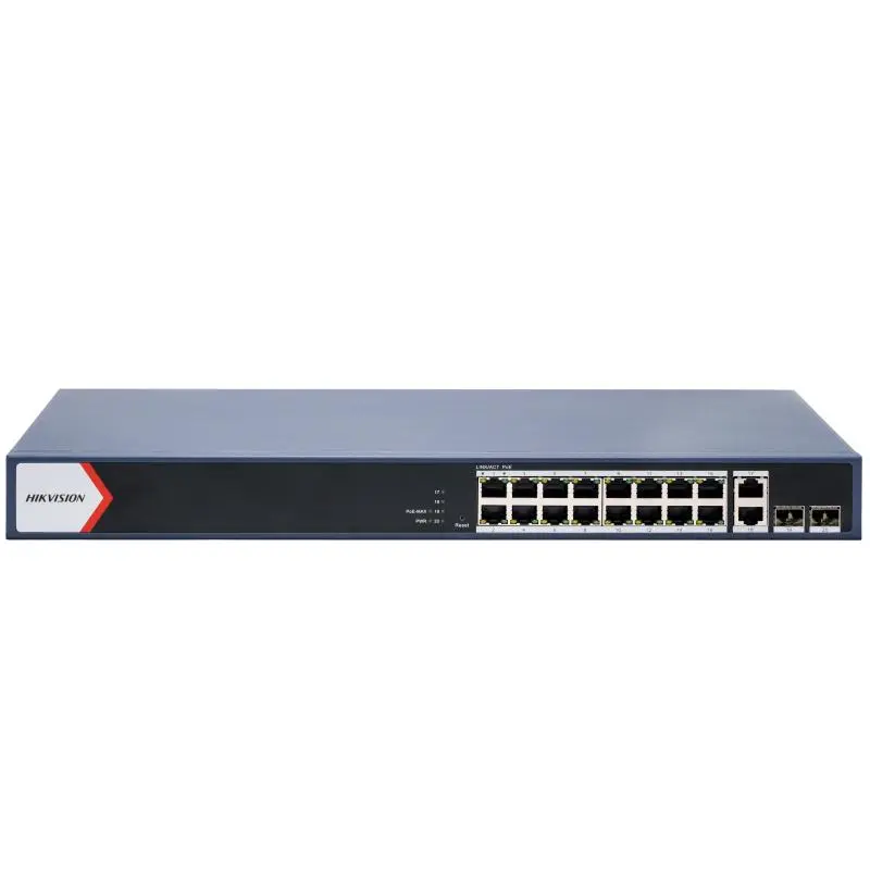 Switch Gigabit PoE+ monitoreable de 16 puertos con 2 SFP, 125 W