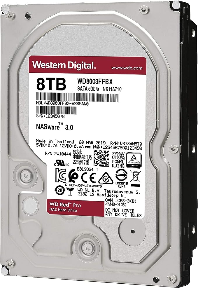 Disco Duro Western Digital Red Pro 8 TB NAS 3.5″ 7200rpm