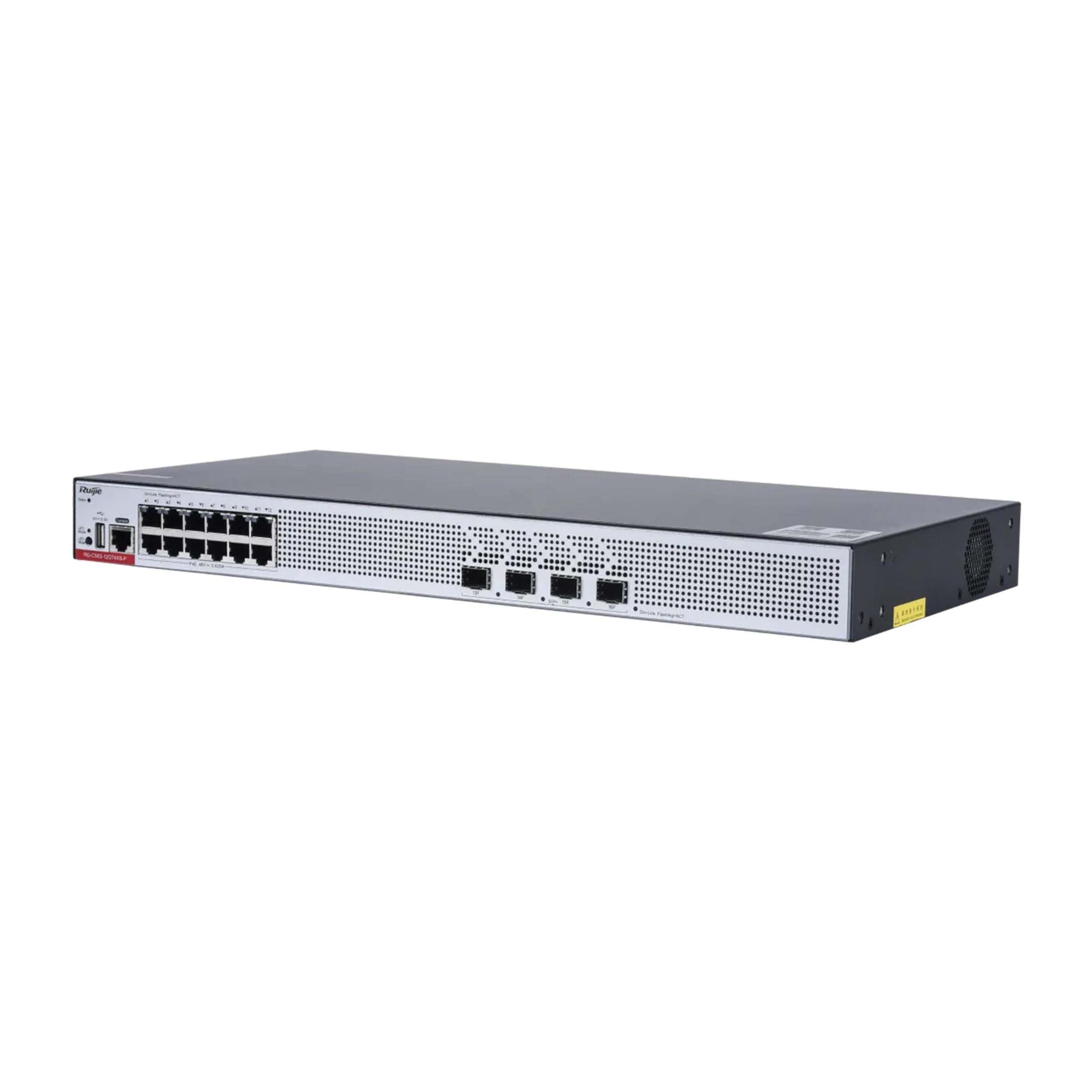 SWITCH CAPA 3 RUIJIE 12 RJ45 GIGA POE 370W 4 SFP+ VLAN DHCP-SERVER RG-CS83-12GT4XS-P
