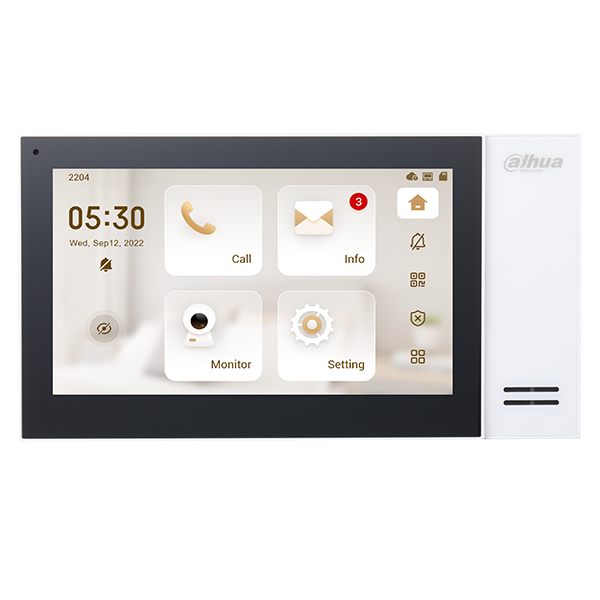 PANTALLA VTH -BLANCO- DAHUA POE 7 PULGADAS PARA VTO2111 KTP02 – VTH2421FW-P