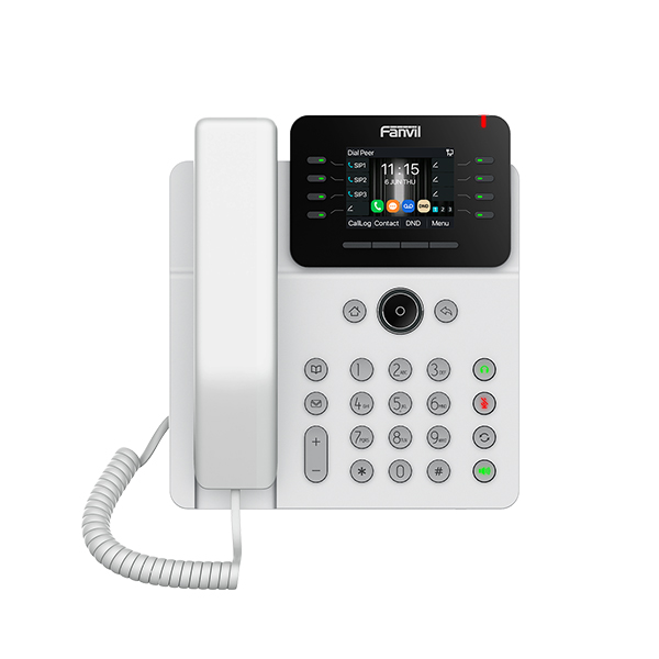 TELEFONO FANVIL IP EMPRESARIAL POE BLANCO 12 LINEAS SIP 21 TECLAS INTERFAZ DUAL GIGA  V62G