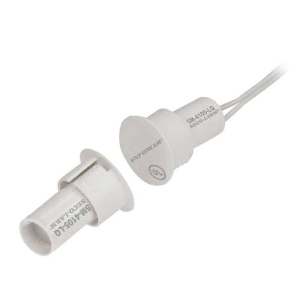 CONTACTO EMPOTRADO PUERTA ACERO  CON CABLES N.C.1″ GAP (BLANCO) SECO-LARM – SM-4105-LQ/W
