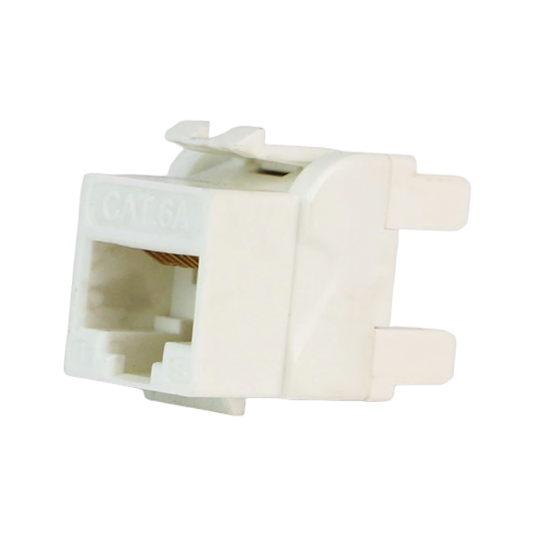 JACK CAT 6A BLANCO 180 GRADOS TEKLINK UL KEYMTL6A180WH
