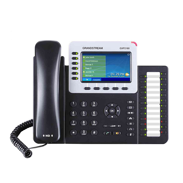 TELEFONO IP GRANDSTREAM EMPRESARIAL  6 SIP 1 DSS INCLUIDO 24 BOTONES 10/100/1000 GXP-2160