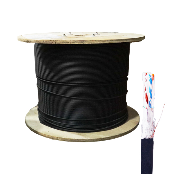 CABLE UTP TEKLINK CAT6 – EXTERIOR 23 AWG – 305M 100% COBRE CON GEL COLOR NEGRO