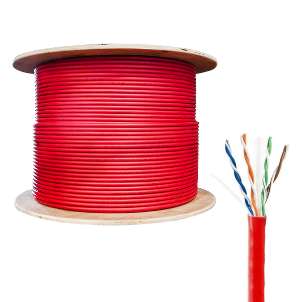 CABLE UTP CAT6A UL VERIFICADO 4P ROJO (CM) 23 AWG  (305MTS) TEKLINK