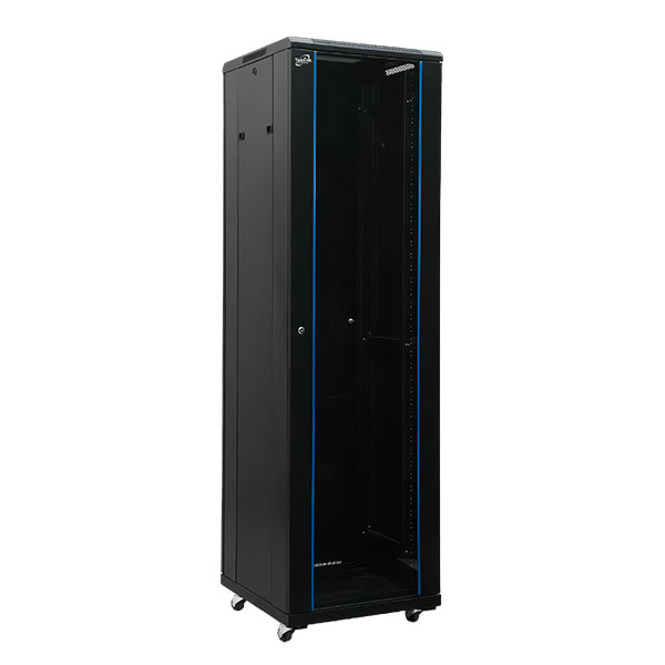 GABINETE CERRADO DE PISO REDES/CÓMPUTO W600XD800XH2055 MM 42U PUERTA DE VIDRIO TEKLINK (4 PCS)