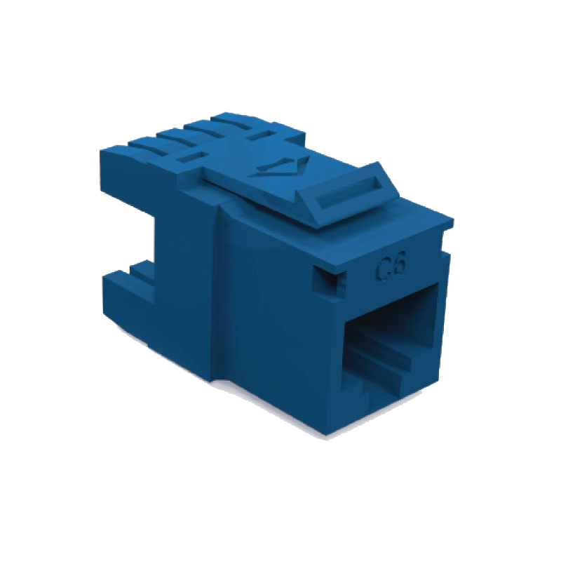 CONECTOR HEMBRA GIGALAN CAT6 T568 A/B  90/180 AZUL FURUKAWA
