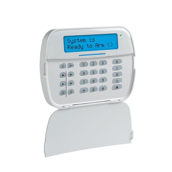 TECLADO DSC LCD ALFANUMÉRICO CABLEADO  POWERG INTEGRADO Y CREDENCIAL PROXIMIDAD HS2LCDRFP9N