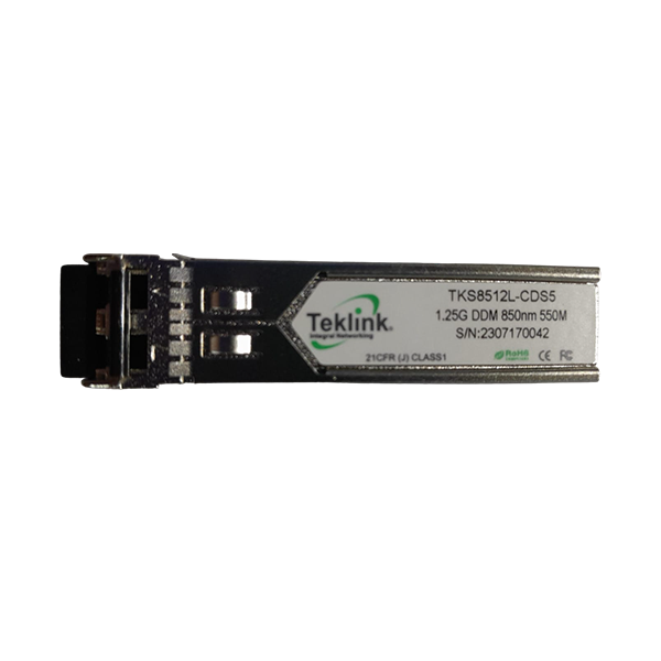 TRANSCEPTOR FIBRA SFP 1.25G DUAL FIBER 850NM 550MTS MM/LC COMPATIBLE CISCO MINI GBIC TEKLINK