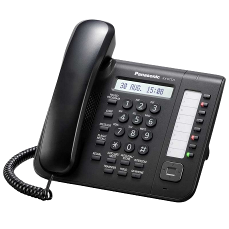 TELEFONO PANASONIC PANTALLA LCD, 8 TECLAS DE FUNCIONES ALTAVOZ,  FULL DUPLEX. NEGRO