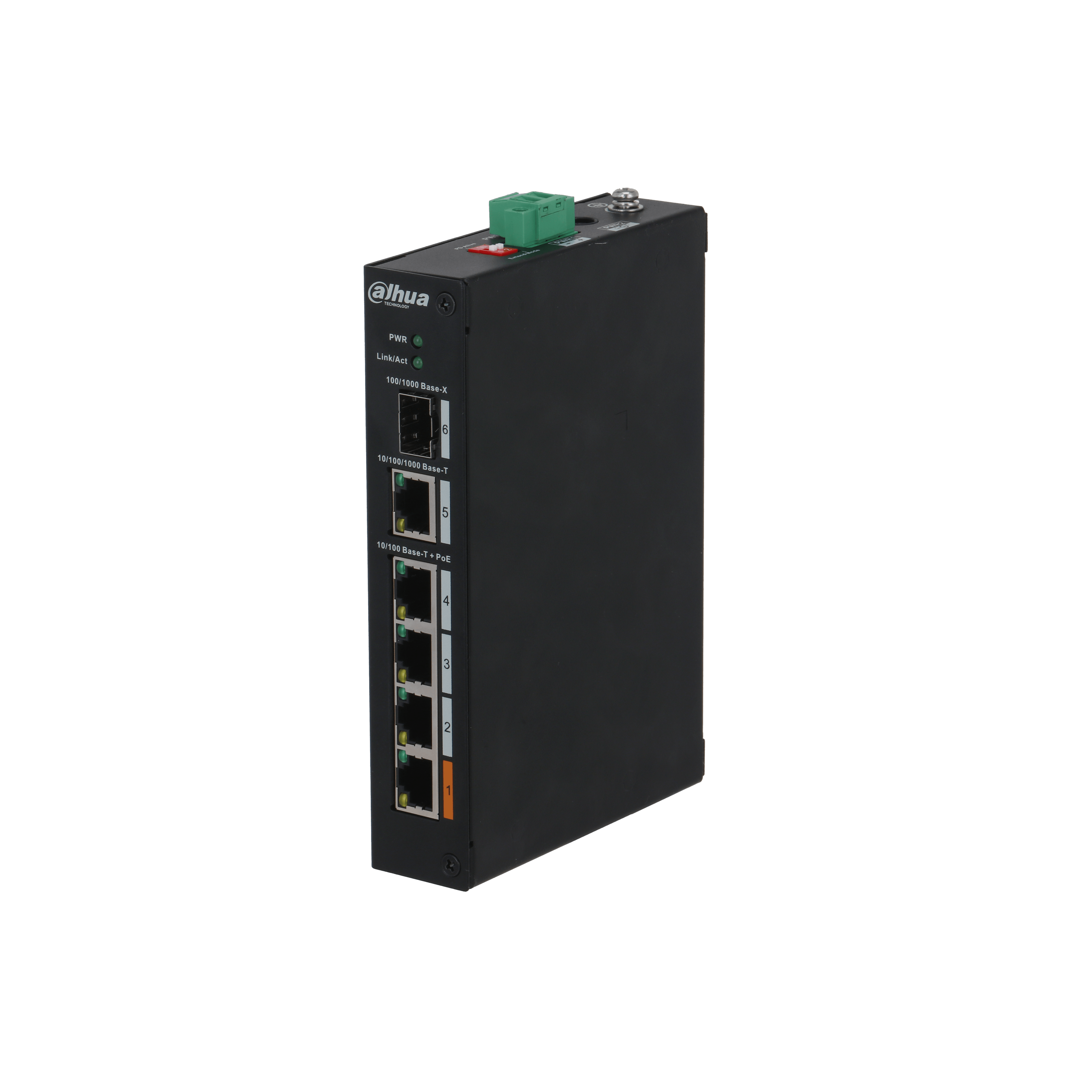 SWITCH DAHUA POE L2 INDUSTRIAL   4 P 10/100   1 GIGA  1 SFP   PFS3106-4ET-60