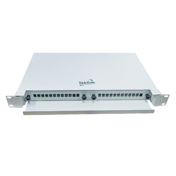 PATCH PANEL FIBRA ÓPTICA, MONTAJE RACK DESLIZABLE, (ODF) 24 HILOS  GRIS TEKLINK  FIB-DTLPP-24