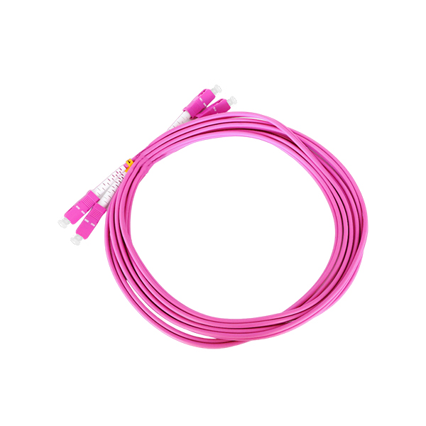 PATCH CORD DE FIBRA SC/UPC-SC/UPC MULTIMODO DUPLEX 3MTS PVC JACKET 3.0MM OM4 VIOLETA TEKLINK