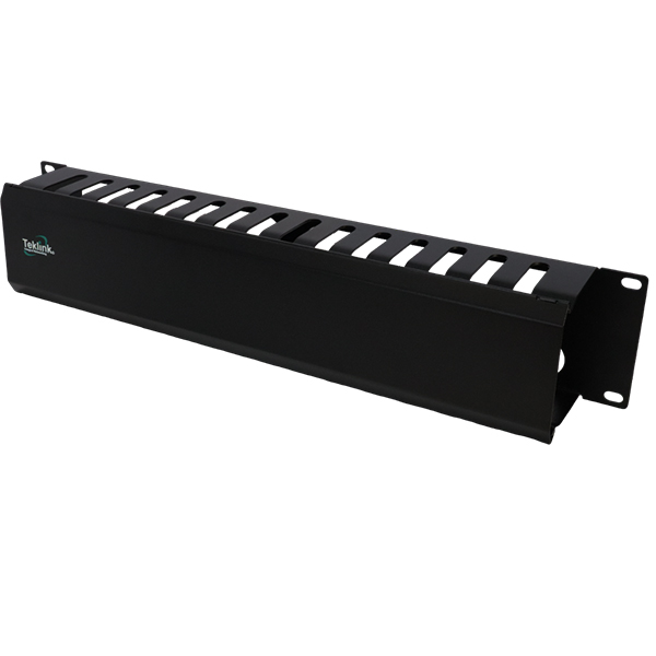 ORGANIZADOR CABLE HORIZONTAL RANURADO 2U – 1 LADO – TEKLINK MTL-ORG-S2U
