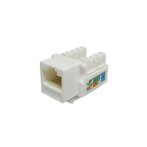 JACK UTP CAT6 – UL – BLANCO TEKLINK – 90GRADOS KEYMTL-6UL-WH