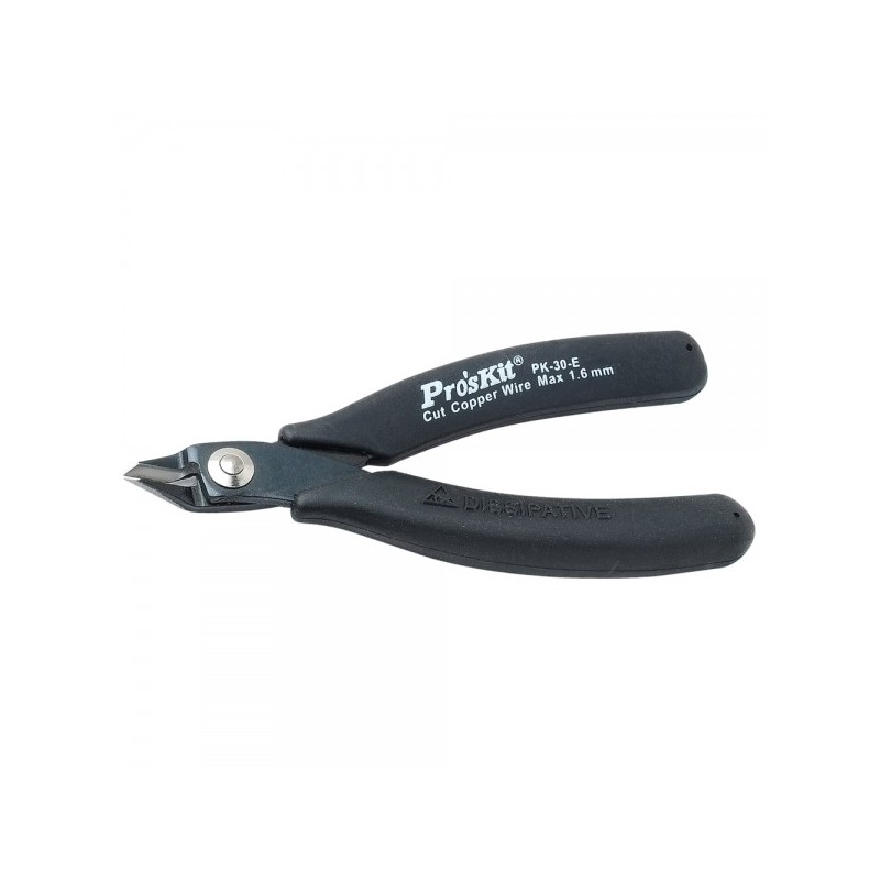 CORTADORA PROSKIT NEGRO DE CABLES COBRE 1.6MM ACERO ALTO CARBON, MANGO CONDUCTOR  1PK-30-E