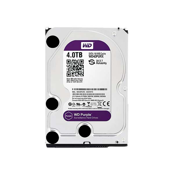 DISCO DURO 4TB PURPLE WESTERN DIGITAL – CCTV 24X7 DISCO WD40EVRX