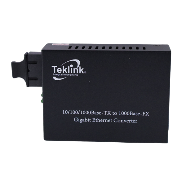 CONVERTIDOR DE MEDIOS 10/100/1000M DUAL FIBRA / SM / SC  MONOMODO 25KM 1310NM SET 2 PIEZAS TEKLINK