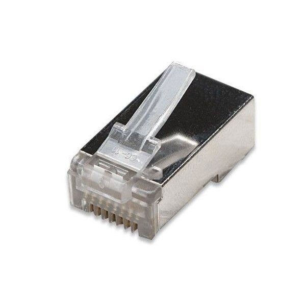 CONECTOR RJ45 CAT 6 MACHO  100 PCS    STP BLINDADO FLM MP-8P8C-6SH