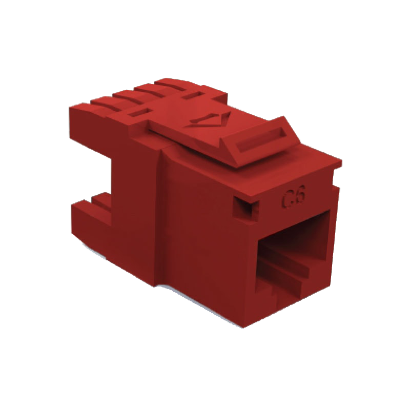 CONECTOR JACK RJ45 HEMBRA MULTILAN CAT6 T568A/B 90/180 – ROJO FURUKAWA 35030609