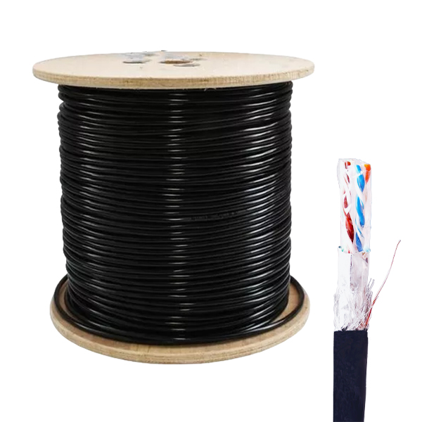 CABLE SFTP CAT6 23 AWG CON 40% BRAIDING BLINDADO EXTERIOR CON GEL 305 METROS TEKLINK