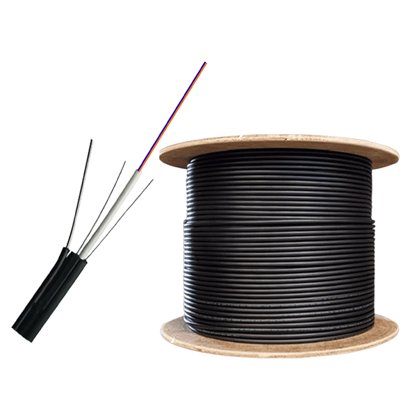 CABLE DE FIBRA OPTICA DROP 2 HILOS FTTH, SM LSZH JACKET, G657A2, 4.3*8.0MM, HDPE,  1000MTS TEKLINK