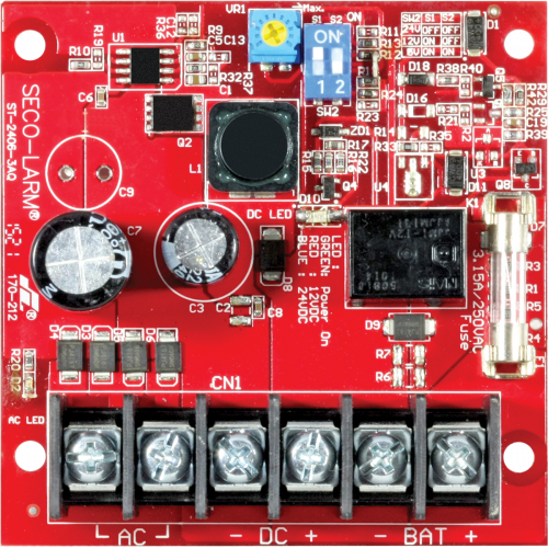 FUENTE DE PODER SECO-LARM, CARGADOR CA/C.C., 6-12-24 VDC  3 AMPERIOS  ST2406-3AQ