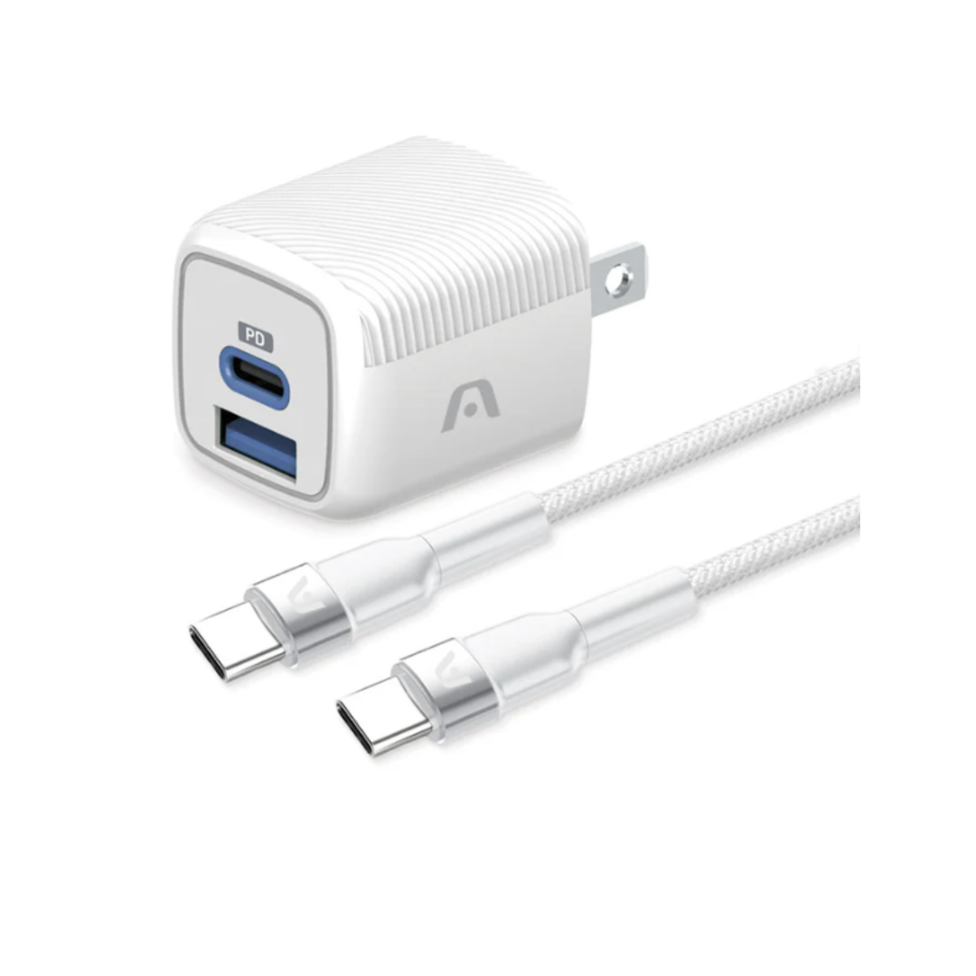 Adaptador Argom Cargador Tipo C-A + Cable 38W #ARG-AC-0155WT