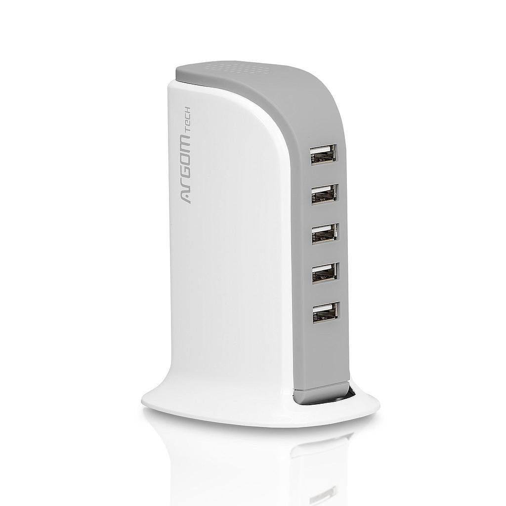 Estación de carga Argom 5 USB, 6A, 110/220V
