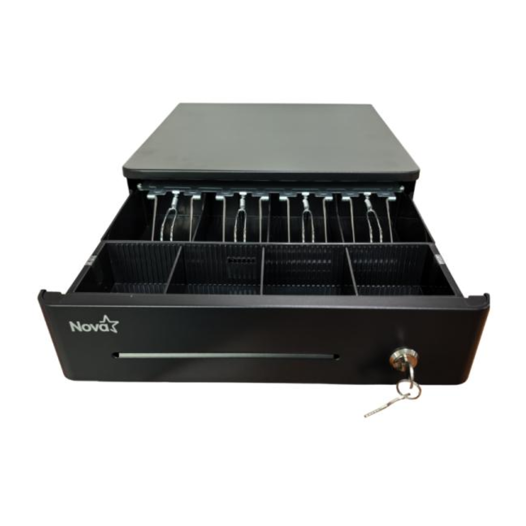 Caja de Dinero Nova 6 Pin 24 VR J45 5 Bill/8 Mon Negra # PV3003