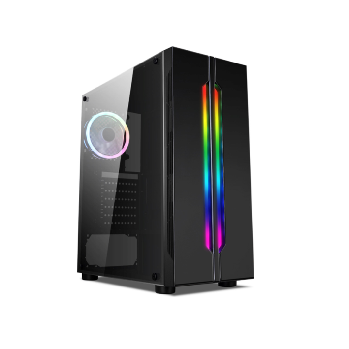 Caja Gamer S8 Luz a RGB Mid Twr Atx/2Fan #S8
