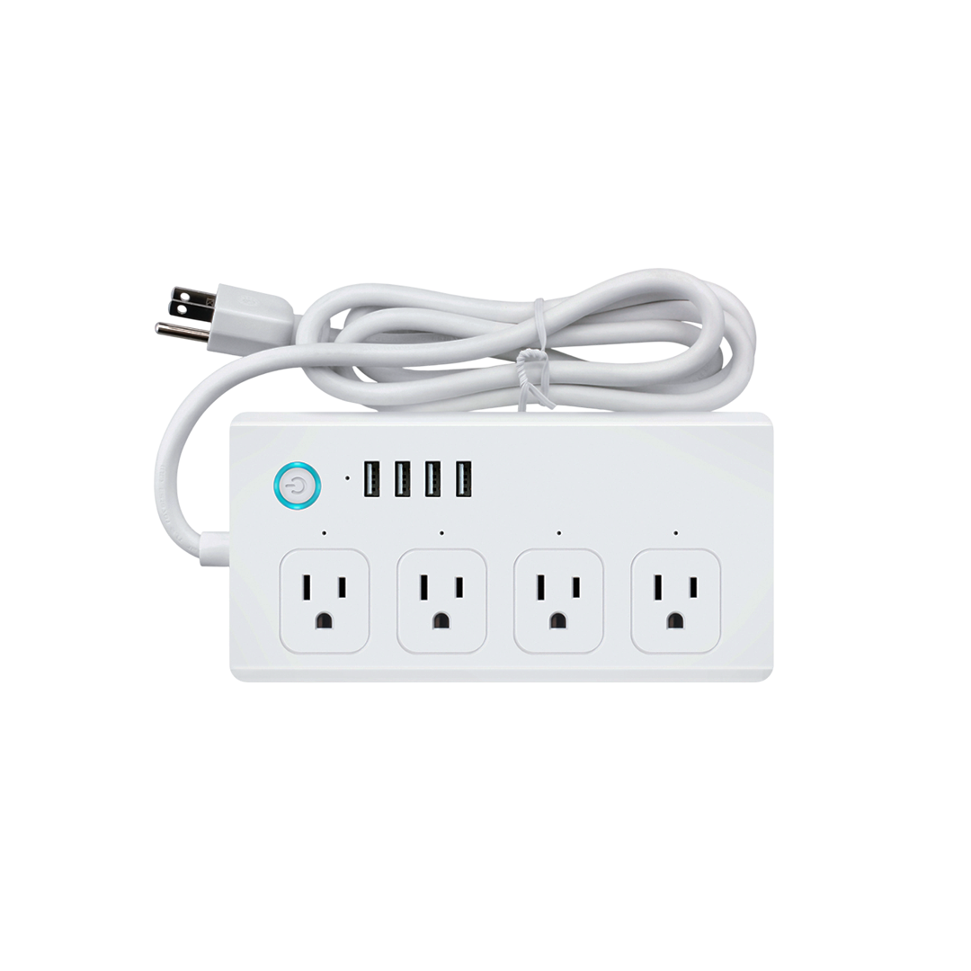 REGLETA INTELIGENTE WIFI 4 TOMAS 2 USB A + 2 USB C TEKLINK TUYA TK-SM-301-X