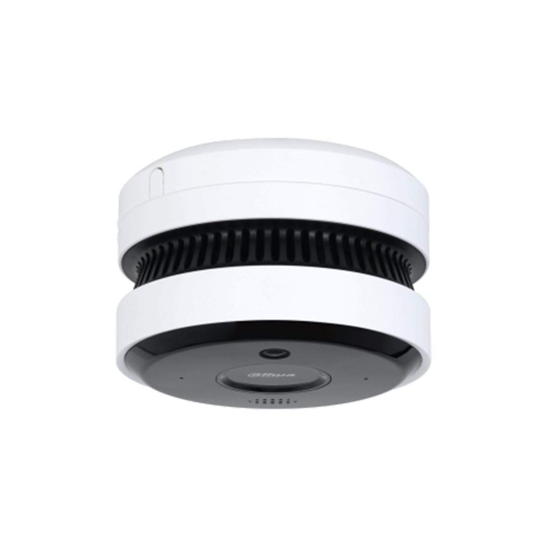 CAMARA IP DAHUA CON DETECTOR DE HUMO 5MP 2MM IR20M MIC PARLANTE MIC PARLANTE HY-SAV849HAN-E