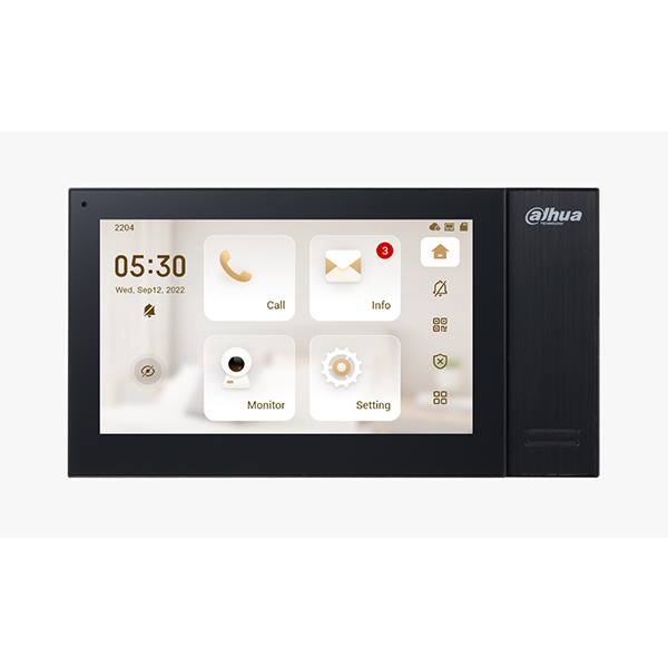 PANTALLA VTH -NEGRO- DAHUA  [NO TIENE POE] 7 PULGADAS PARA VTO2111  KTP02 – DHI-VTH2421FB