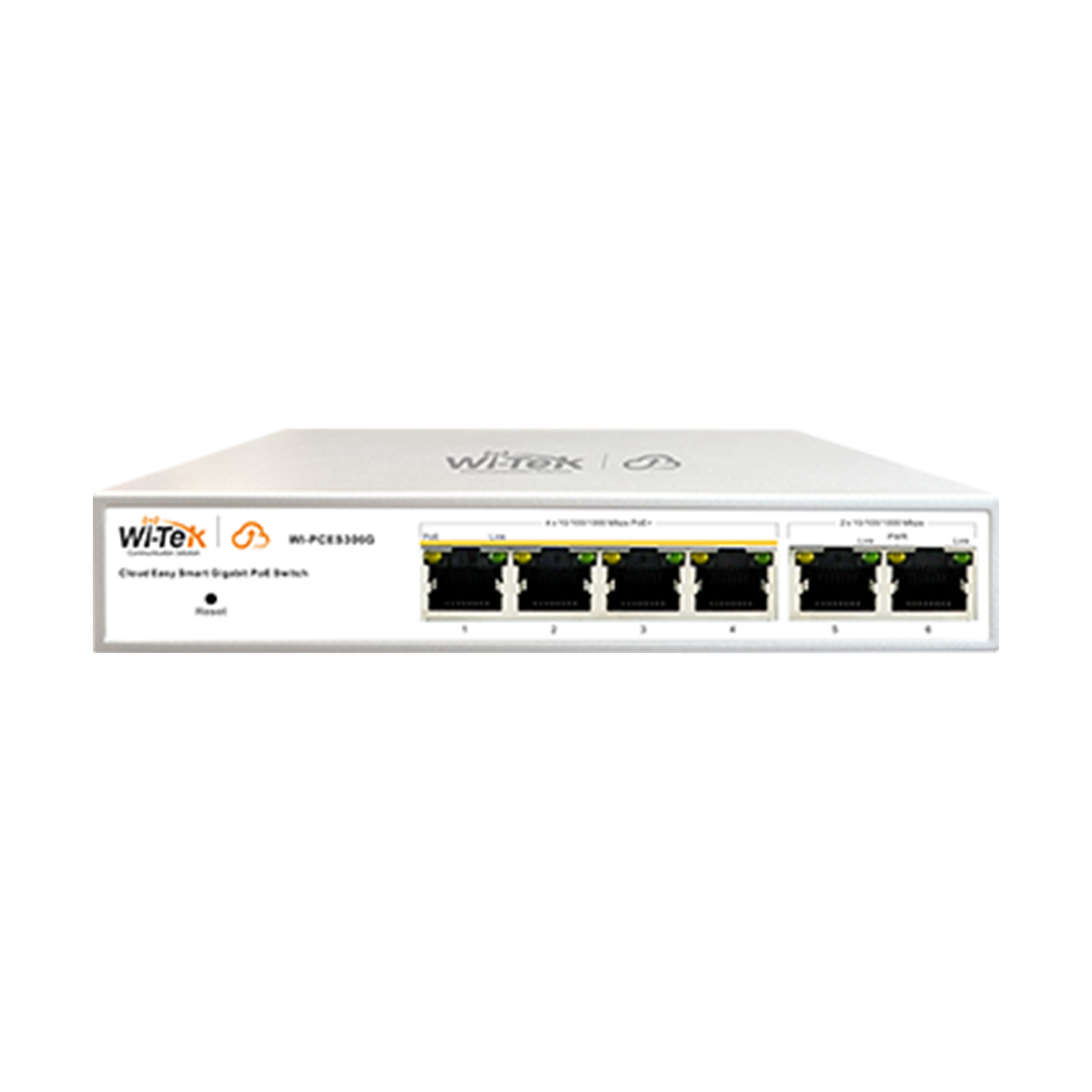 SWITCH WITEK CLOUD 4 RJ45 GIGA POE 2 RJ45 UPLINK 60W WI-PCES306G V2