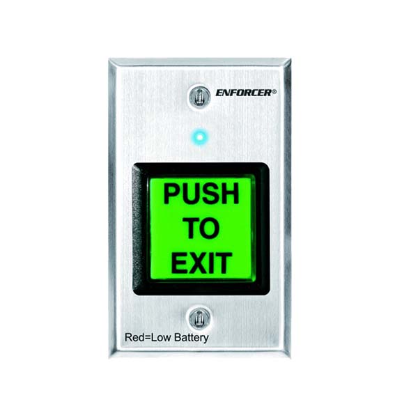 BOTON DE SALIDA SECO-LARM VERDE ILUMINADO INALAMBRICO «PUSH TO EXIT» RF  SD-8202GT-PEQ
