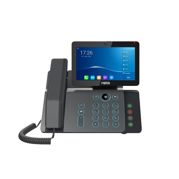VIDEO TELEFONO FANVIL 20 LINEAS SIP TOUCH SCREEN CON WIFI, BLUETOOTH CAMARA 5MP 10/100/1000  V67