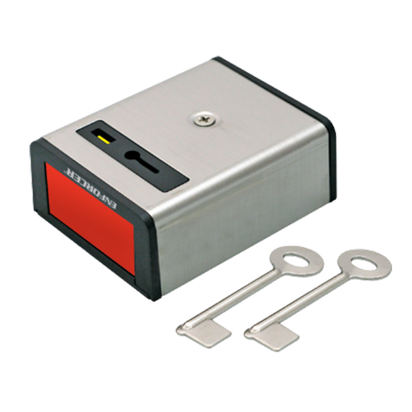 BOTON DE PANICO METALICO NORMALEMENTE ABIERTO CON LLAVE PARA ARMAR SECO-LARM SS-078Q