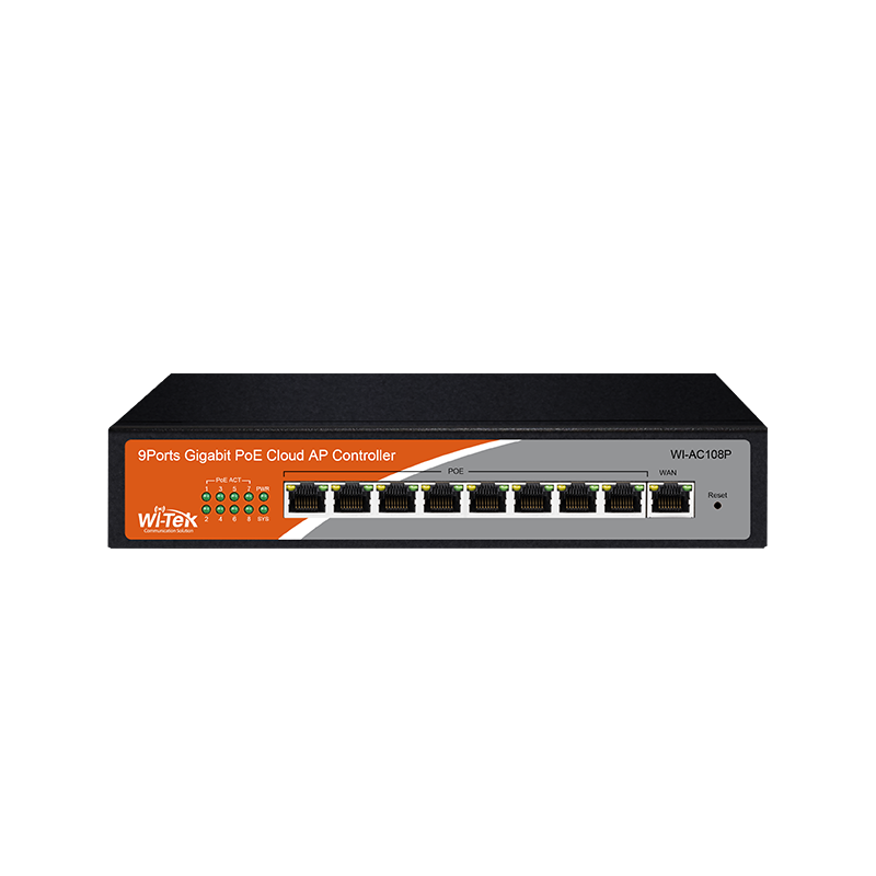 CONTROLADORA WITEK PARA PUNTO ACCESO WIRELESS AP CONTROLLER CON 9 GIGABIT POE PORTS WI-AC108P