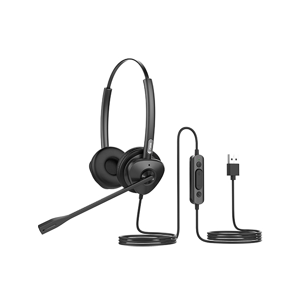 DIADEMA FANVIL USB DUAL DOBLE MICROFONO MUTE  AUDIO HD   HT302-U