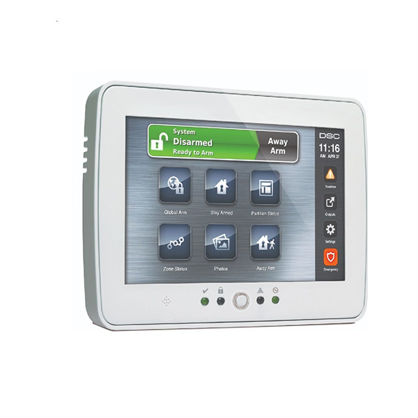 TECLADO DSC CABLEADO PANTALLA 7 PUL 64 ZONAS COMPATIBLE CON POWER SERIES  PTK