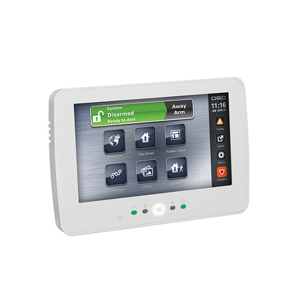 TECLADO  PANTALLA TÁCTIL CABLEADO 7’’ CON CREDENCIAL  HS2TCHP N DSC