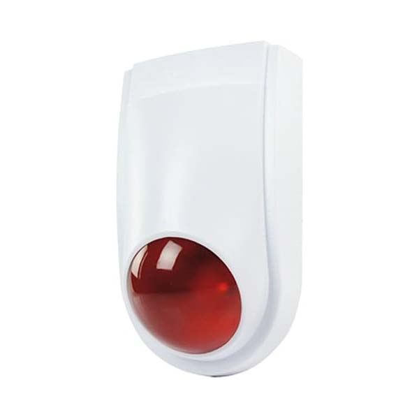 SIRENA PARA EXTERIOR CON LUZ ESTROBO ROJA 10W    102 DECIBELIOS MARCA TEKLINK WP-06