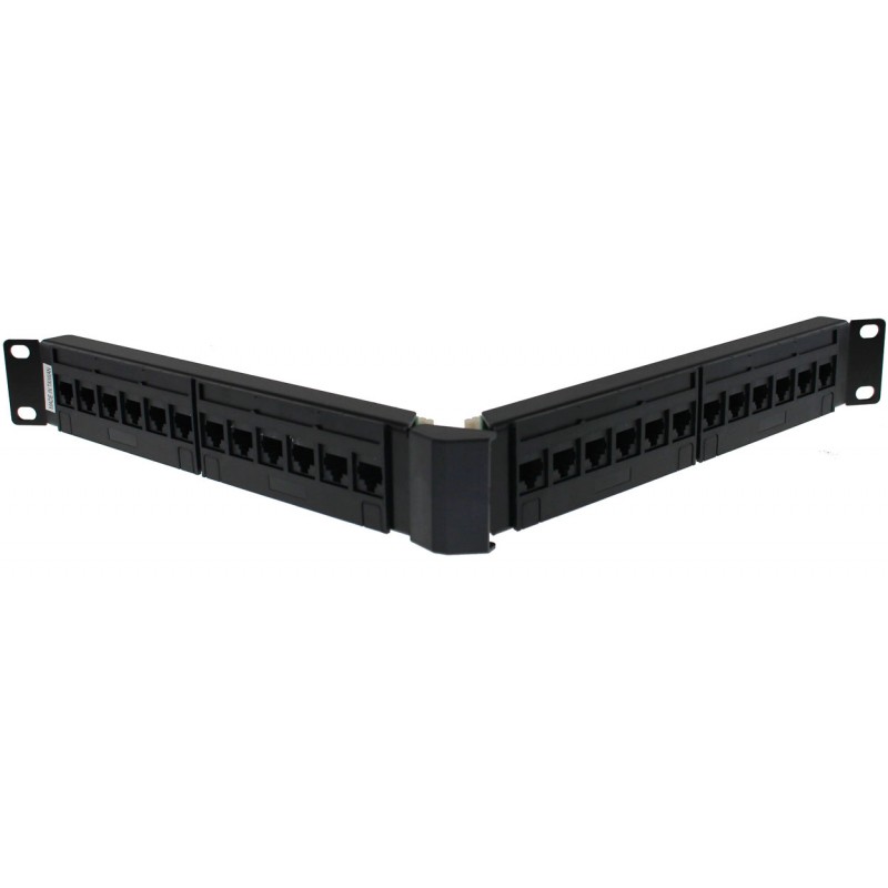 PATCH PANEL ANGULADO CAT 5E 24 PUERTOS PARA RACK TEKDATA