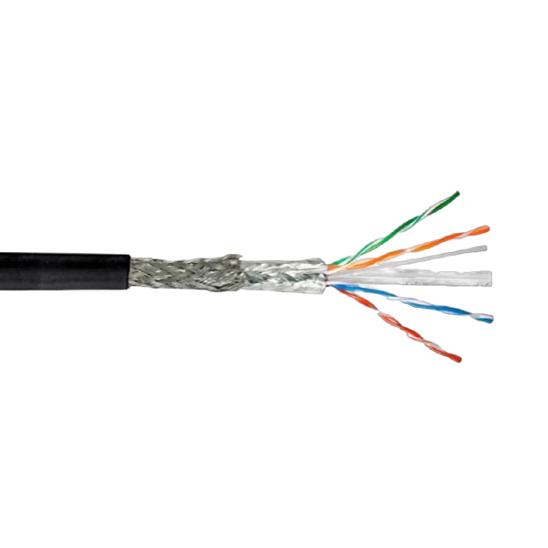 CABLE SFTP TEKLINK CAT5E – EXTERIOR -24AWG – 305M BLINDADO 4P COLOR NEGRO 40%