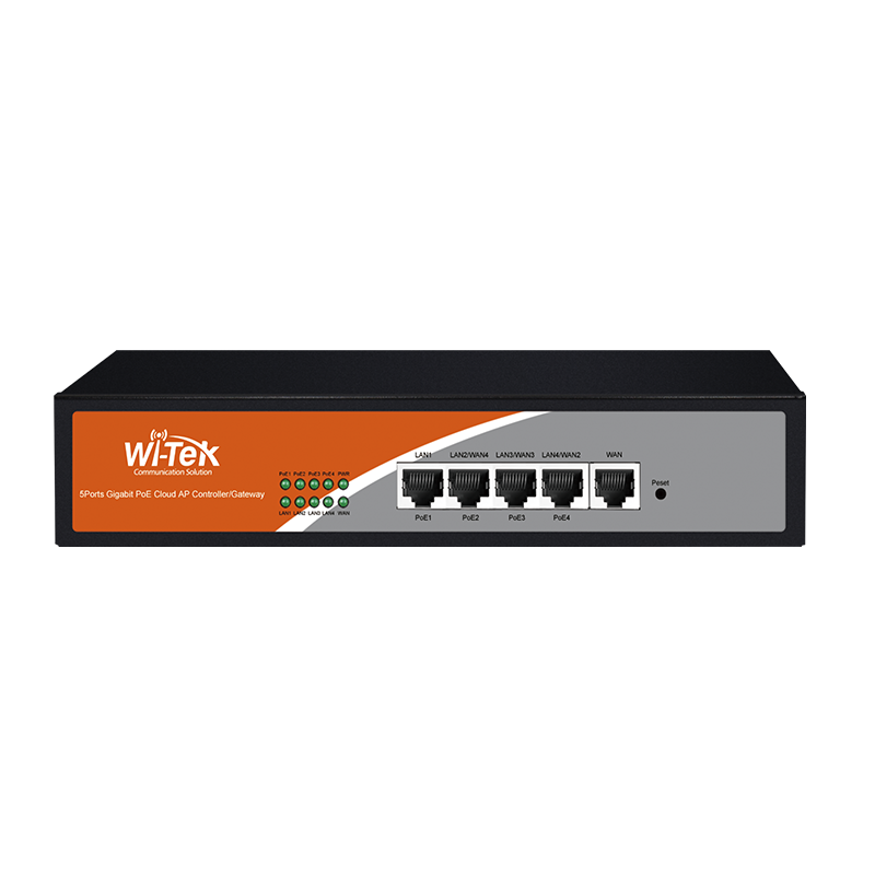 CONTROLADORA WITEK PARA PUNTO ACCESO WIRELESS AP CONTROLLER CON 4 GIGABIT POE PORTS WI-AC105P