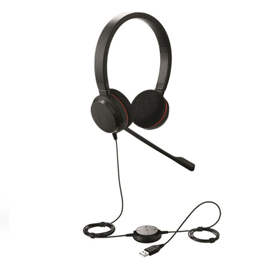 Audífonos Jabra Evolve 20 MS Duo USB-A/USB-C Micrófono con Cancelación de Ruido